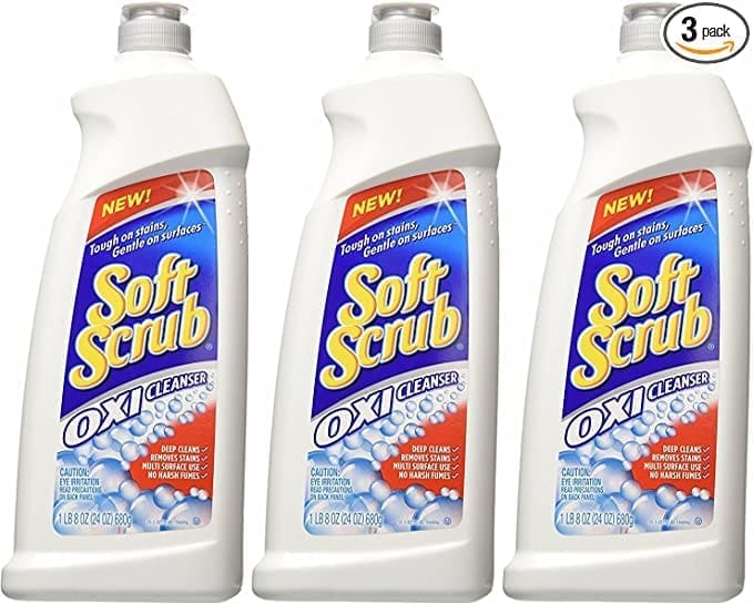 Three bottle of Soft Scrub with nozzle