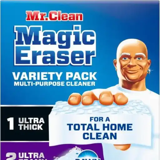 Mr. Clean Magic Eraser variety pack box.